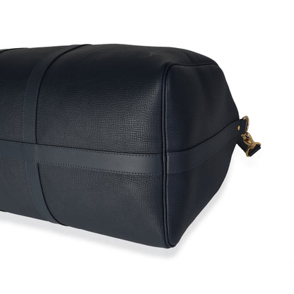 LOUIS VUITTON x NIGO Monogram Denim Drip & Taurillon Keepall Bandouliere 50