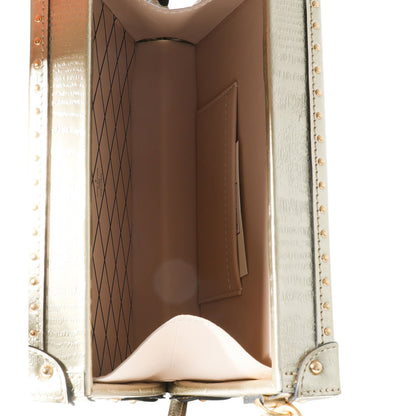 LOUIS VUITTON Gold Grain de Bois Petite Malle