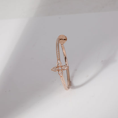 LOUIS VUITTON Idylle Blossom Hoop Earrings in 18k Rose Gold 0.61 CTW