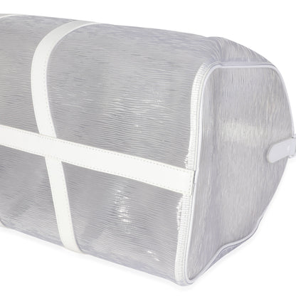 LOUIS VUITTON Clear Epi PVC Wavy Keepall Bandouliere 50