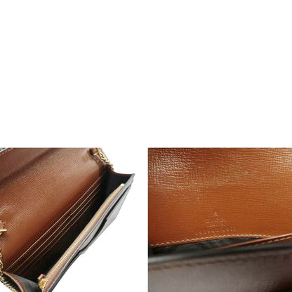 Gucci Heart Chain Wallet GG Supreme Monogram Canvas Crossbody Bag Beige