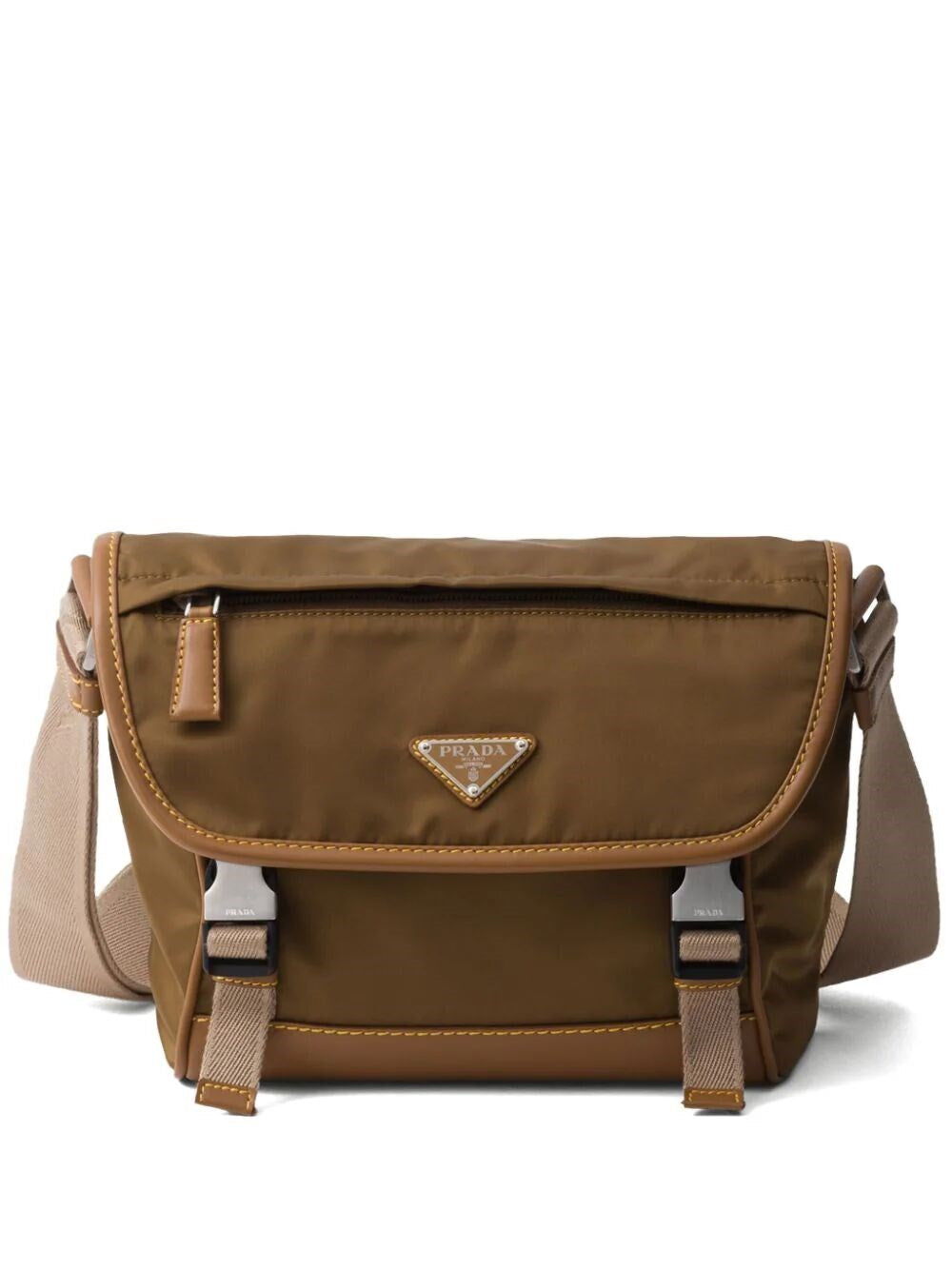 Prada Men Re-Nylon And Leather Shoulder Bag