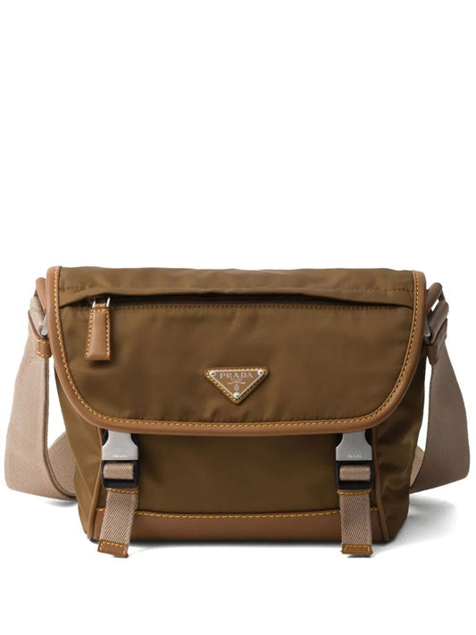 Prada Men Re-Nylon And Leather Shoulder Bag