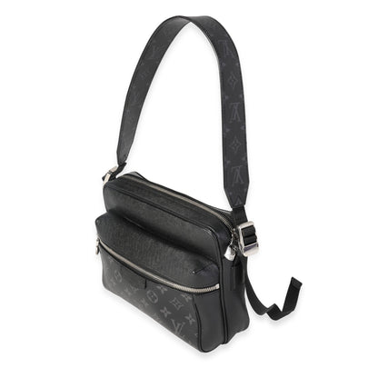 LOUIS VUITTON Black Taigarama & Monogram Eclipse Canvas Outdoor Messenger
