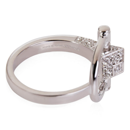 GUCCI Chiodo Horsebit Diamond Ring in 18k White Gold 0.40 CTW
