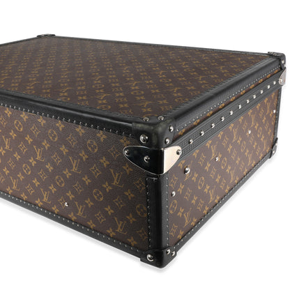 LOUIS VUITTON Monogram Macassar & Black Leather Alzer Trunk 70