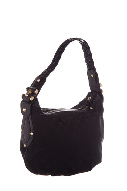 Gucci Vintage Black Monogram Hobo