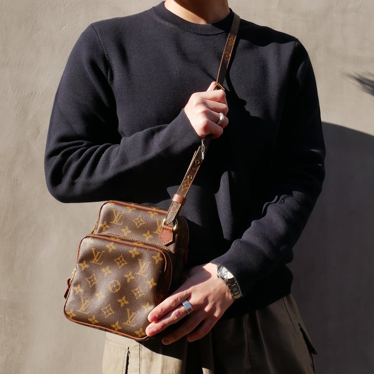 LOUIS VUITTON★ x COMME DES GARCONS 2008 SAC 2 POCHES MONOGRAM ao33951