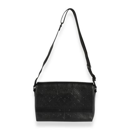 LOUIS VUITTON Black Monogram Shadow Sprinter Messenger