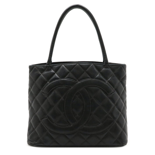 Chanel Caviar Skin Matelasse Coco Mark Reissue 2way Tote Bag A01804