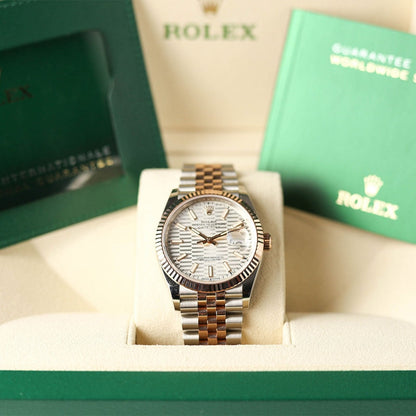 Rolex Datejust rose gold fluted pattern 36