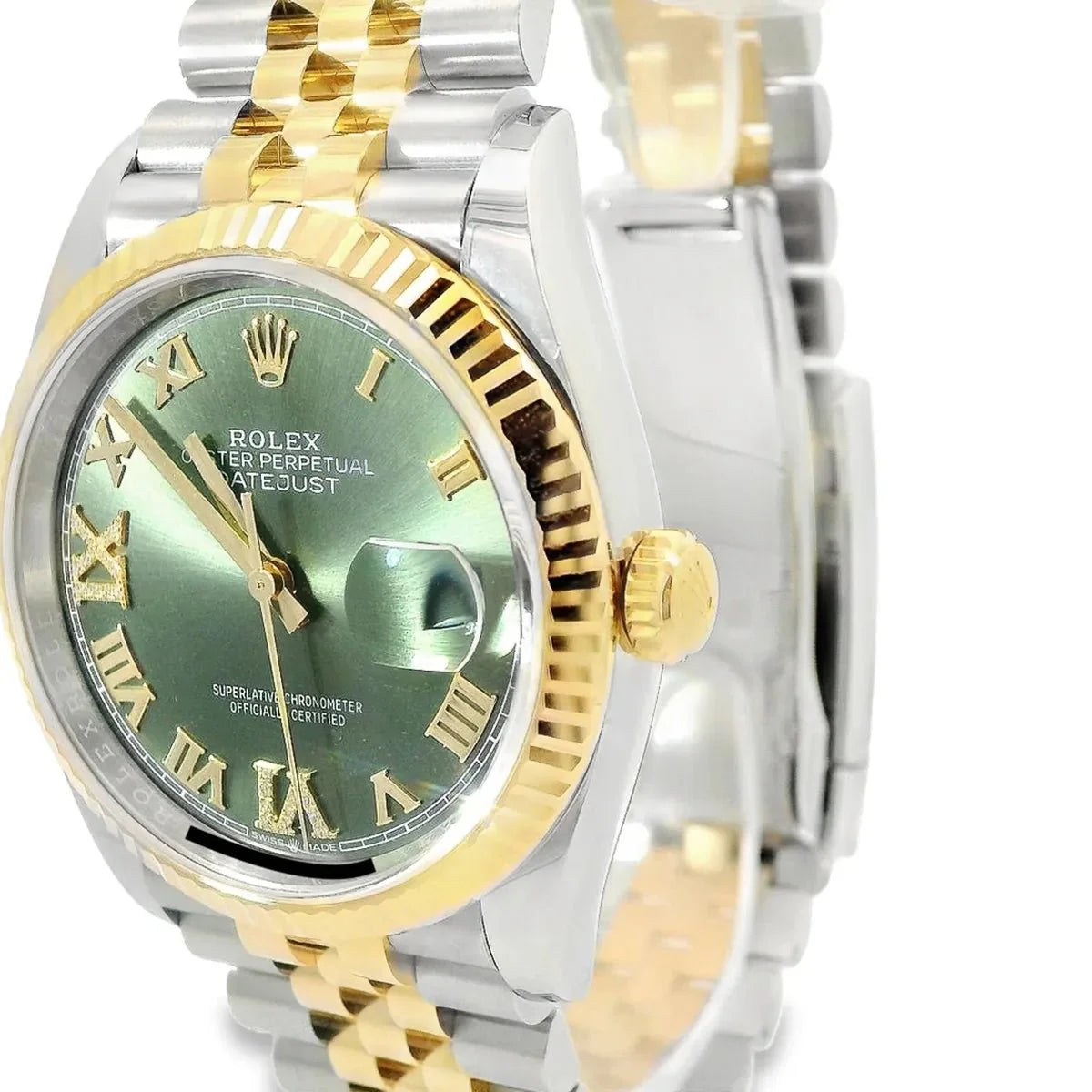 Rolex Datejust 36 green roman dial