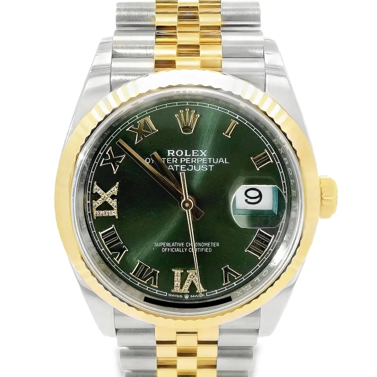 Rolex Datejust 36 green roman dial
