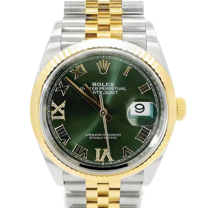 Rolex Datejust 36 green roman dial