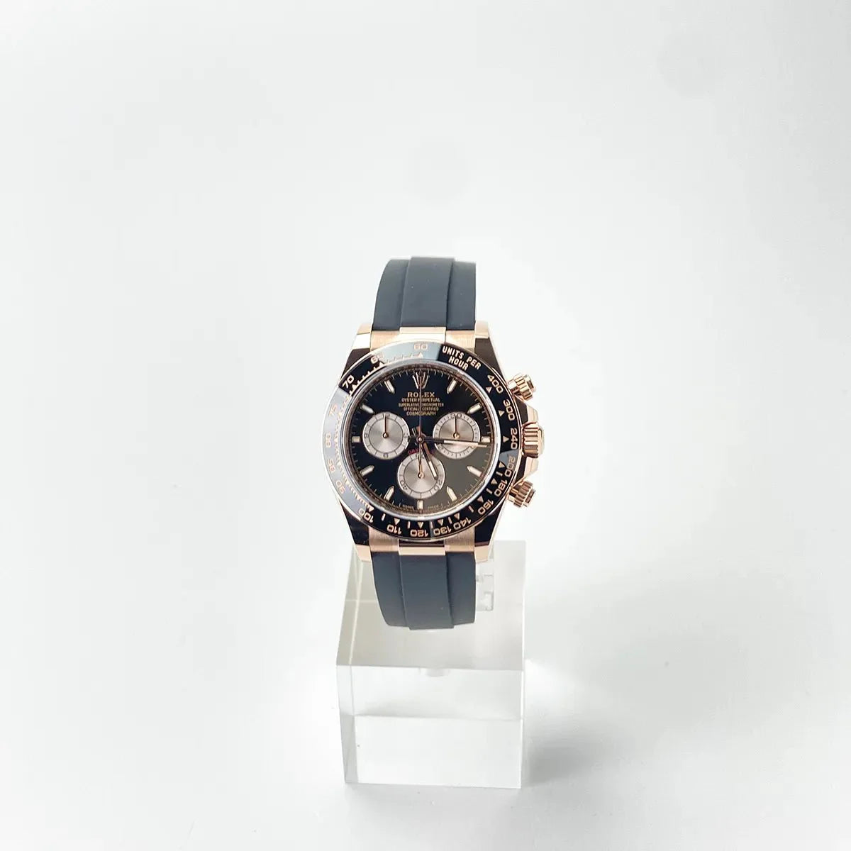 Rolex Daytona Cosmograph Daytona 40mm Everose Oysterflex black sundust
