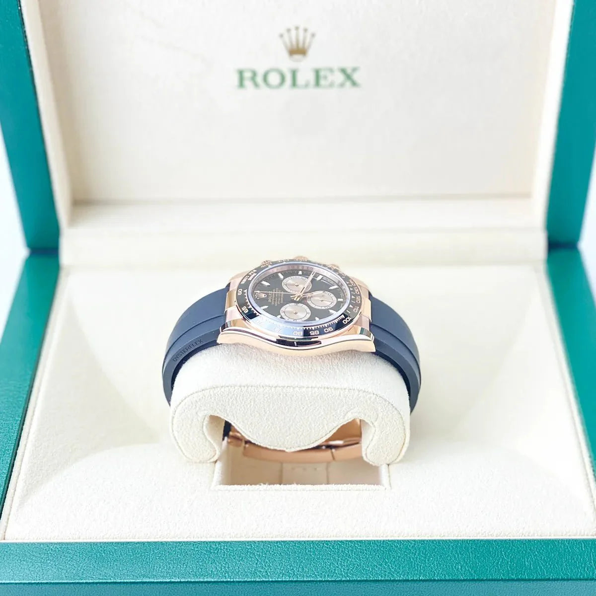 Rolex Daytona Cosmograph Daytona 40mm Everose Oysterflex black sundust