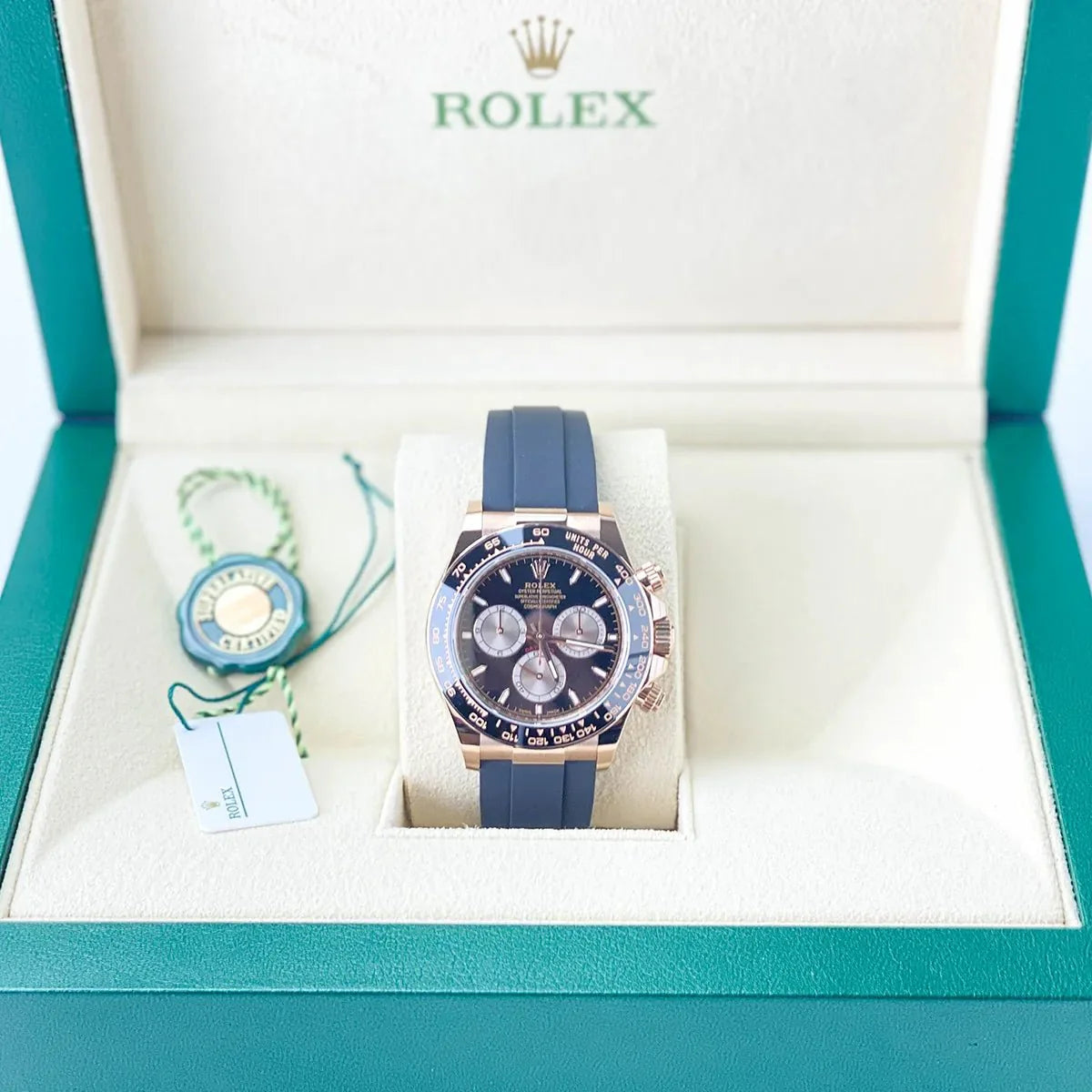 Rolex Daytona Cosmograph Daytona 40mm Everose Oysterflex black sundust