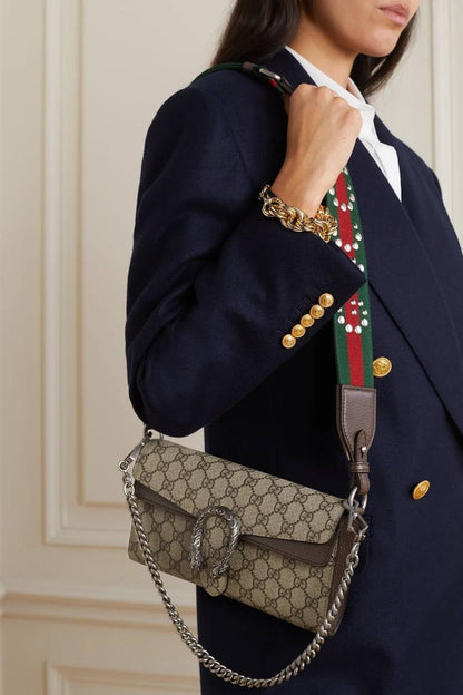 GUCCI DIONYSUS FLAP SHOULDER BAG IN SUPREME CANVAS