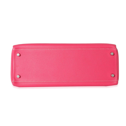 Hermes Kelly 32 Rose Tyrien Rubis Epsom Candy Retourne