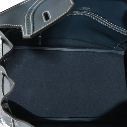 Hermes Blue De Prusse Swift Toile Ghillies Birkin 35