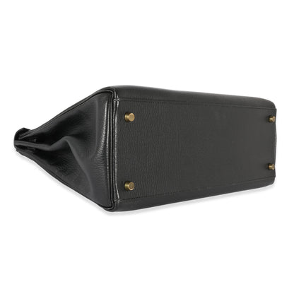 Hermes Black Ardennes Kelly 35 Retourne