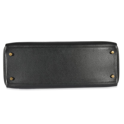 Hermes Black Ardennes Kelly 35 Retourne