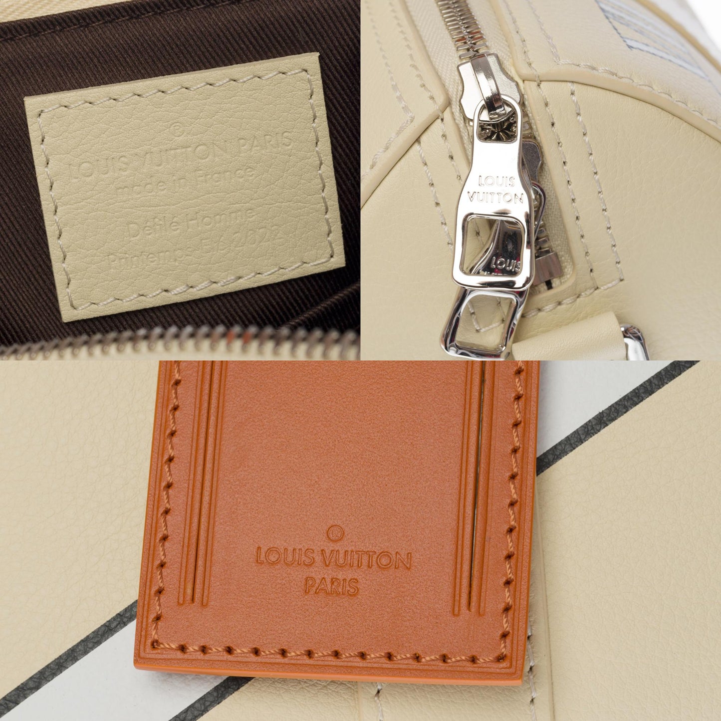 LOUIS VUITTON New- FW 2022 by Virgil Abloh- City Keepall in beige calf leather