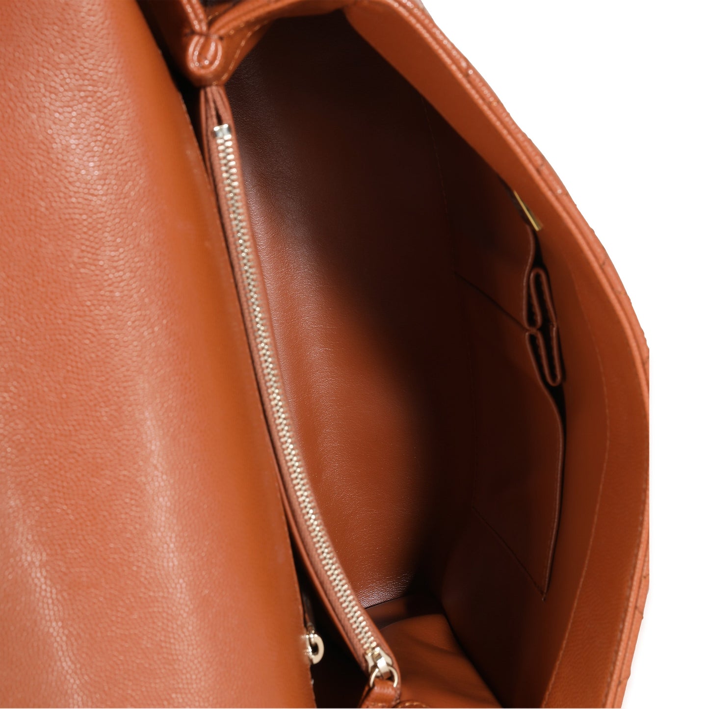 Chanel Flap Large Leather Brown Shoulder Bag