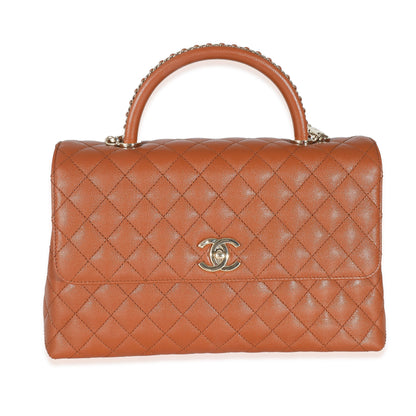 Chanel Flap Large Leather Brown Shoulder Bag