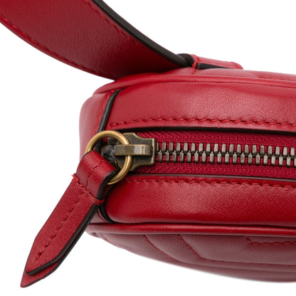 Gucci GG Marmont Belt Bag Red Matelassé