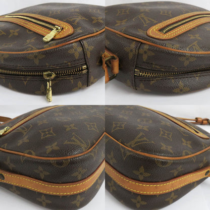 Louis Vuitton M51222 Monogram Shoulder Bag Crossbody Leather PVC Brown
