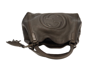 Gucci Metallic Green Soho Hobo Bag