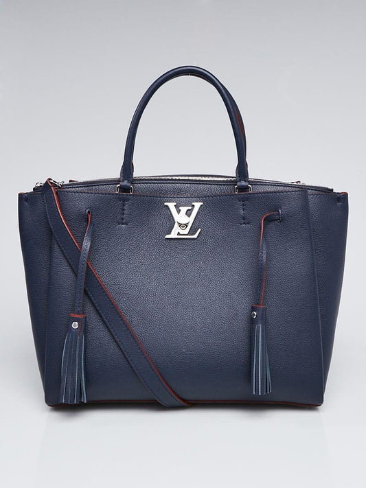 Louis Vuitton Lockmeto Handbag Luxury Leather Marine Rouge