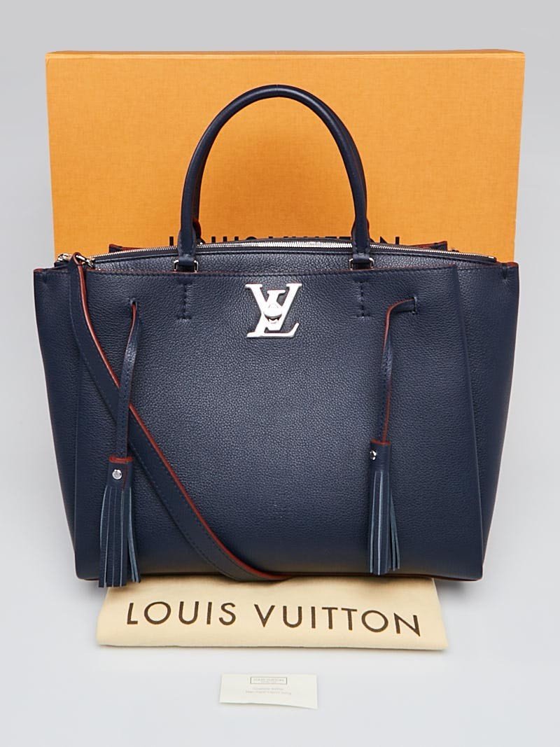 Louis Vuitton Lockmeto Handbag Luxury Leather Marine Rouge