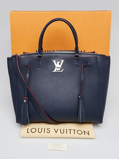 Louis Vuitton Lockmeto Handbag Luxury Leather Marine Rouge