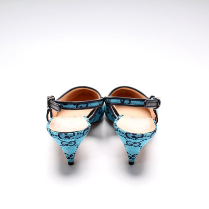 Gucci Canvas Slingback Heels Size 37