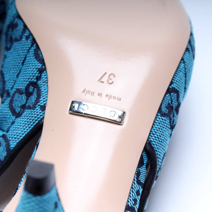 Gucci Canvas Slingback Heels Size 37