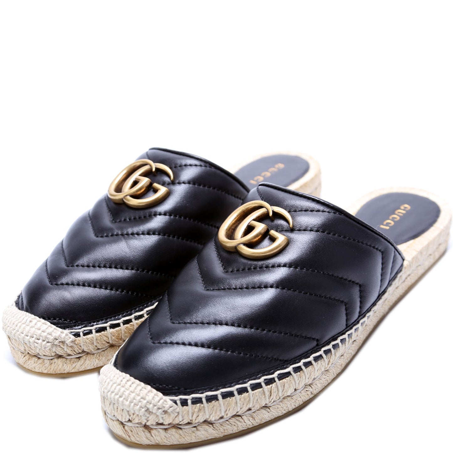 Gucci Marmont Espadrille Slides Size 37.5