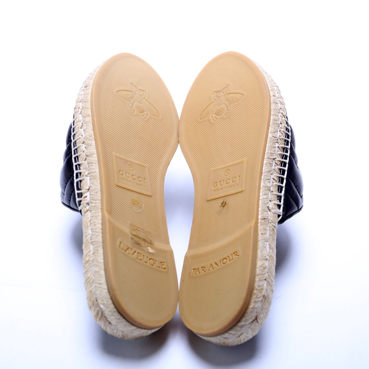 Gucci Marmont Espadrille Slides Size 37.5