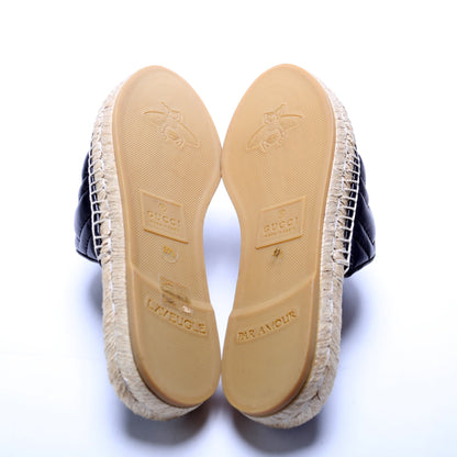 Gucci Marmont Espadrille Slides Size 37.5