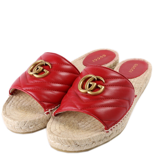 Gucci Marmont Espadrille Slides Size 39