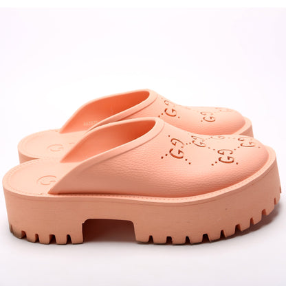Gucci Rubber Lug Sole Platform Sandals Size 40