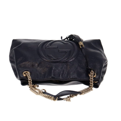 Gucci Soho Chain Tote Navy