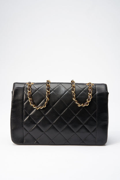 Chanel Classic Flap Lambskin Black Crossbody Bag 2