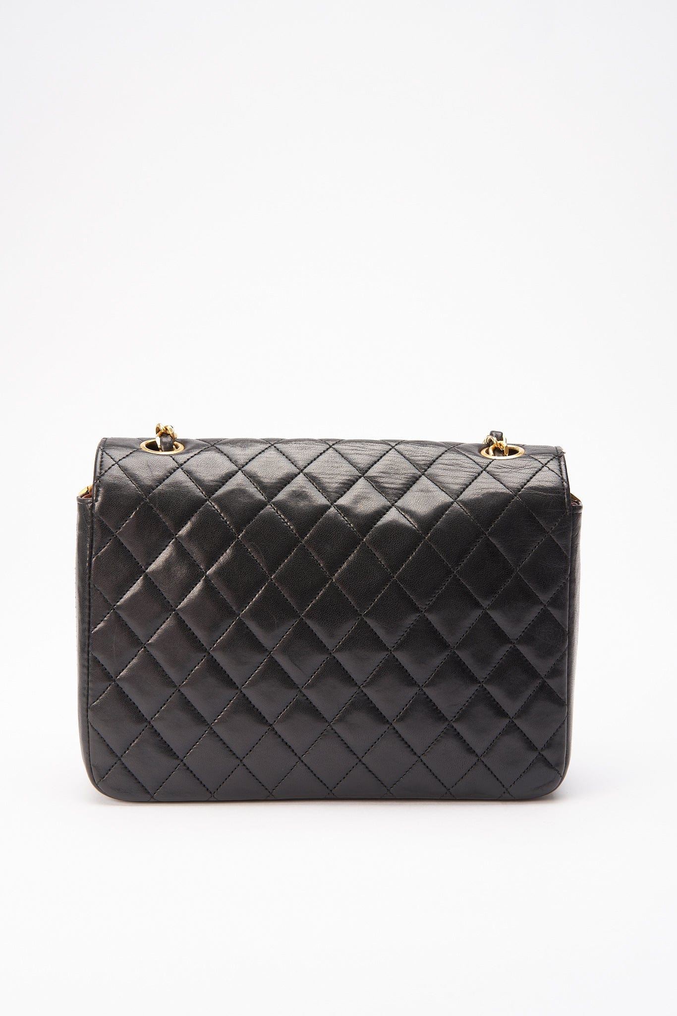 Chanel Classic Flap Lambskin Black Crossbody Bag 3