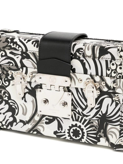 LOUIS VUITTON Floral Print Petite Malle Bag