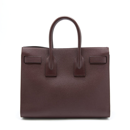 Saint Laurent/ YSL Sac De Jour Calfskin Burgundy Black Hardware