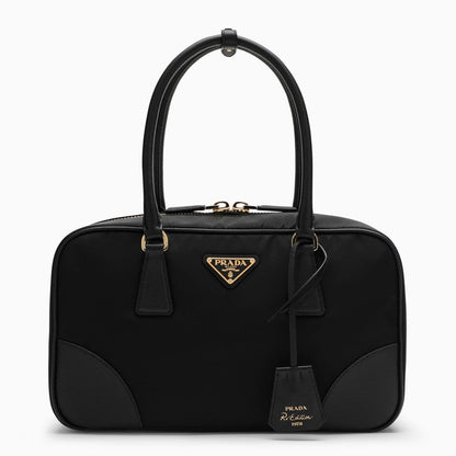 Prada Re-Edition 1978 Re-Nylon And Saffiano Medium Black Top Case Women