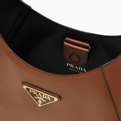 Prada Cognac Leather Shoulder Bag Women