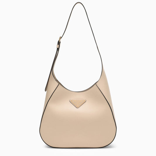 Prada Travertine-Coloured Leather Shoulder Bag Women